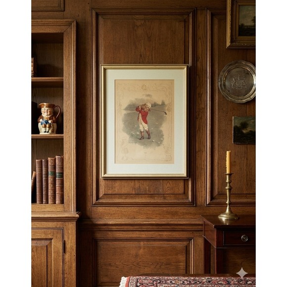 Other - Maud Humphrey 1897 Ted Golf Print Vintage Framed Lithograph Victorian Child Art